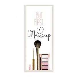 Stupell Industries Makeup Fashion Designer Modern Pink Word Wall Plaque, 7 x 17, Multi-Color