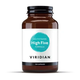 Viridian - High Five Multivitamin Formula - 120 Veg Caps | Support Energy & Vitality with 23 Essential Nutrients & Including Vitamin B5 | Formulated by Nutritionists | No Artificial Additives | Vegan