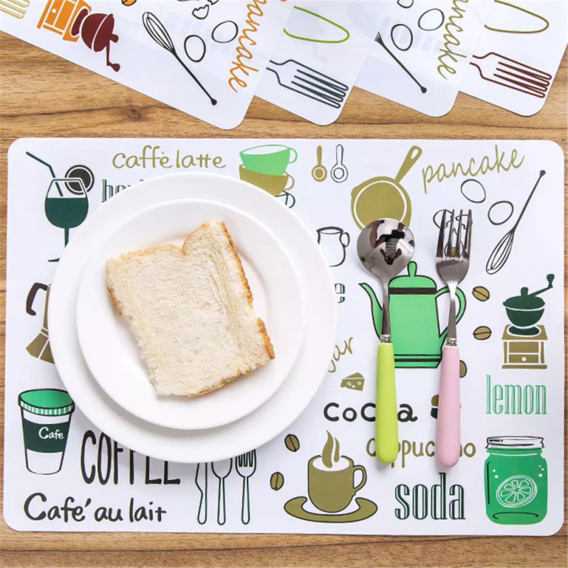 CL Juego 6 Manteles Para Mesa Con Portavasos De Fácil