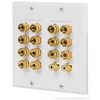 Fosmon 2-Gang 7.1 Surround Sound Distribution Home Theater Wall Plate,