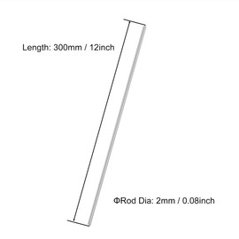 VictorsHome - Varillas de aluminio redondas de 2 mm x 300 mm, barra de torno de eje sólido, para manualidades, RC modelo de aviones, coche, 10 unidades