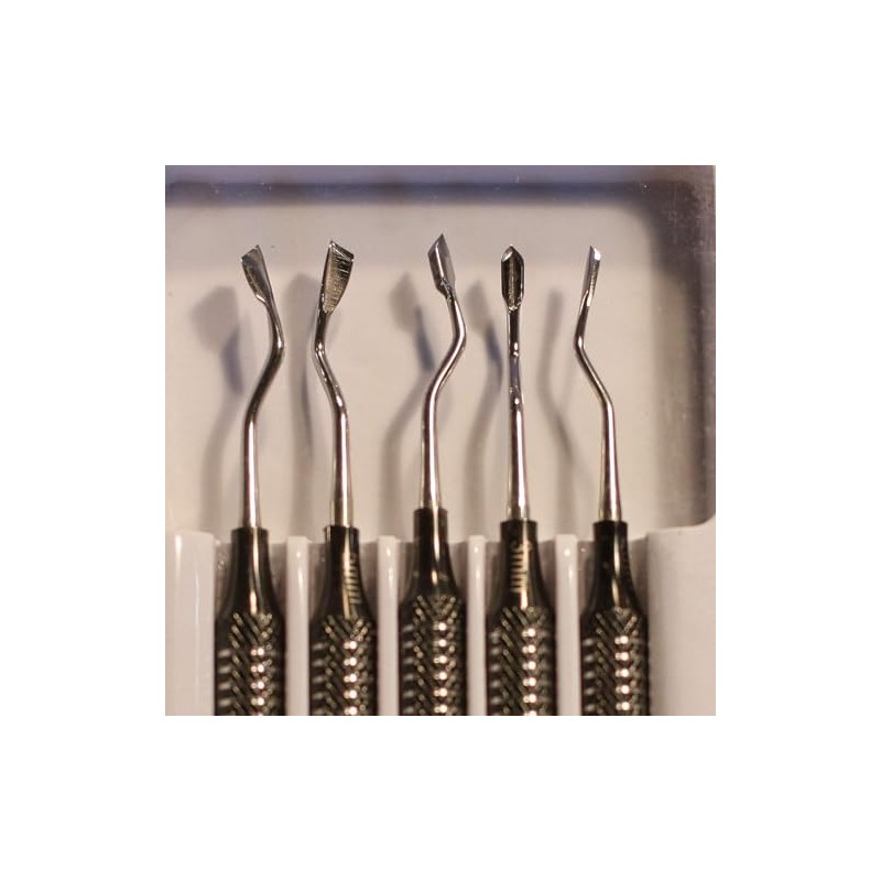 5 PC. V-Gouge “Premier Elite” Titanium-Plated Chisel Set by Micro-Mark