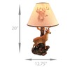 `Champion` 12 Point Buck Table Lamp with Deer Printed Shade