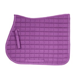 HORZE Limited Color Full All Purpose Purple Casual Comfort Quilted Cotton Padded English Saddle Pad Stirrup Leather Fasteners Girth Strap