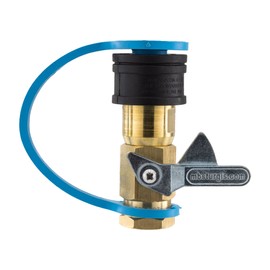 RecPro RV 1/4" LP Gas Quick Connect with Plug | 1/4" Quick Disconnect Valve | Propane Gas Hose Plug with Shutoff Valve