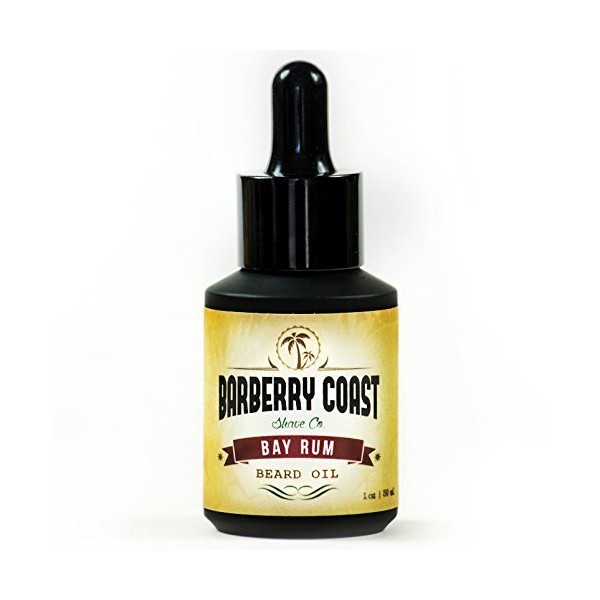 High Performing Bay Rum Beard Oil - Get a Softer, Fuller Beard - Fortified with Argan Oil from Morocco, Jojoba & Grapeseed Oils - 1oz.