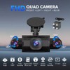 360 Degree View 4 Channel Dash Cam Front and Rear