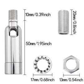 Sloped Ceiling Adapter ITROLLE 2PCS Silver Lighting Sloped Ceiling Adapters Light Pendant Adapter for Ceiling Lamp Pendant Light Chandelier Track Suspension Accessories