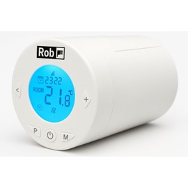ROB Smart Radiator Thermostat with LCD Programmable Energy Saving Mode Window Open Detection Compatible with Danfoss RA/RAV/RAVL Valves