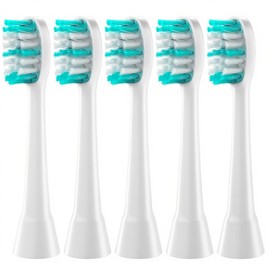 Replacement Brush Heads for Aquasonic Only Compatible with AquaSonic Black Series, 5-Pack White
