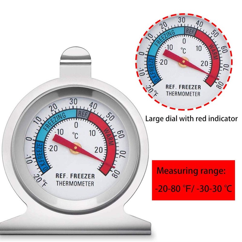 4 Pcs Refrigerator Freezer Thermometer Measuring Range (-30°C to 30°C/