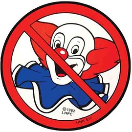 No Bozo the Clown Vintage Decal Sticker Souvenir Skateboard Laptop