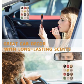 Vintage Lucky 8 Ball Car Air Freshener Trendy Retro Funky Disco Ball Car Accessories Hanging 3Pcs, Funky Aesthetic Cars Scents Mirror Decor Cheetah Print 8 Balls Cars Gifts for Women Girls(Real)