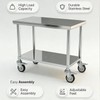 Stainless Steel Table Prep & Work with Wheels 20 x
