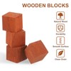 sourcing map 25 Pcs Wooden Blocks, 0.78 Inch Unfinished Wooden