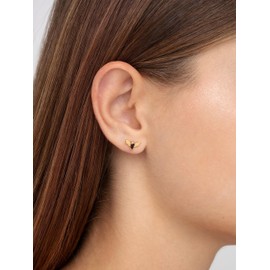 SINGULARU - Loose Boo Bat - Silver 925 Silver with 18K Gold Bathroom - Pressure Nut - Loose Hang - Women's Jewelry, Yellow Gold, No Gemstone