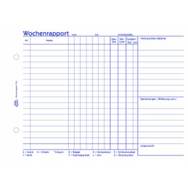 Avery Zweckform 1310 Rapport, DIN A5 Landscape, Pre-Punched, 100 Sheets, White
