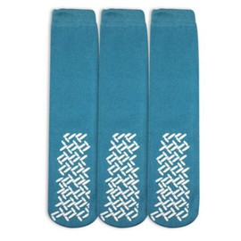 Nobles Assorted Anti Skid/No Slip Hospital Gripper Socks, Designed for Medical Hospital Patients but Great for Everyone (Teal)