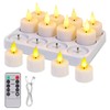 12 Pack Tea Lights Candles Battery Operated with Charging Dock,