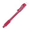 PENTEL Retractable Clic Eraser Grip, Clear Barrel, Hot Pink Eraser