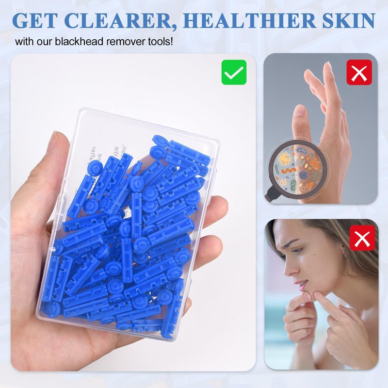 Lishae Acne Needle, 50 Pcs Disposable sterile Needles and 70