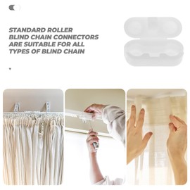 40 Pcs 4.5 * 6mm Curtain Bead Chain Connector for Hunter Douglas Blinds Parts Blind Clips Replacement Parts Chains(ZS366)