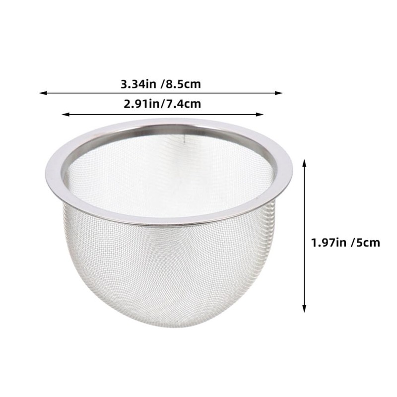 Kichvoe Teapot Strainers, 4pcs 8.2cm Stainless Steel Mesh Tea Leaves