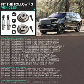 Variable Camshaft Timing Cam Phaser Kit for 2004-2010 for Ford F-150,2005-2010 for Ford F-250/F-350 Super Duty,2005-2014 for Ford Expedition,2006-2008 for Lincoln Mark LT 917-250 8L3Z-6M280-B