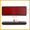 Partuto Pair M6x1.0 Red Rectangle Universal Screw Mount Reflective Warning