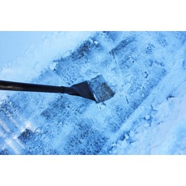 EMSCO Group 1689-1AZ Heavy Duty Bigfoot Krusher-Ice Scraper with 2-Fisted Shock Absorbing D-Grip-Wood Handle, Black