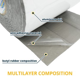 Alenor White RV Roof Butyl Tape 4" Inch x 33’ Ft RV – Pack of 1 - Repair Sealant Tape, Stop Camper Roof Leaks, UV-Resistant, Tent Repair, Weatherproof & Durable for Camper, Trailer, Boat, Trucks
