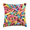 Cool Funny Gummy Worms Candy Throw Pillow