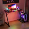 39.4 Inch Gaming Desk Z Shaped Carbon Fiber Surface Desktop