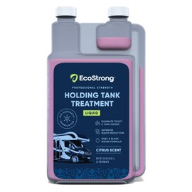 Eco Strong RV Toilet Treatment | RV Black Tank Treatment | RV Holding Tank Digestor, Odor Eliminator, and Cleaner | Perfect for Campers, RVs, Boats, 33 Treatments, Citrus