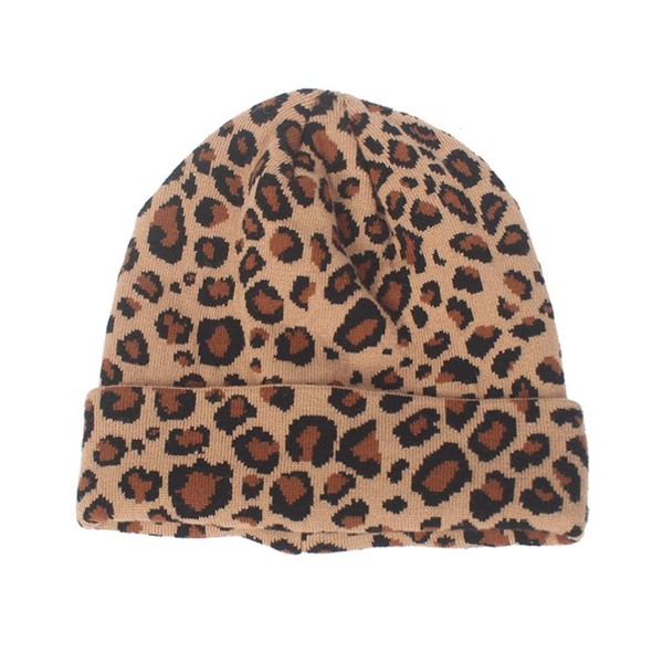 VALICLUD Slouchy Beanie Hat for Women Fashion Leopard Knitted Hat