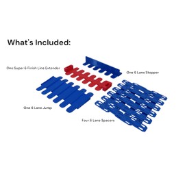 Super 6 Lane Extension Starter Kit for Hot Wheels Track – Jump, Spacers, Stopper – Compatible with Super 6 Lane Raceway, Made in USA