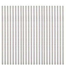 Brightbuy Metal Straws 48 Piece Bulk, 8.5'' Stainless Steel Straws 215mm Long 6mm Diameter All Straight Drinking Straw for 30oz Tumblers Yeti Wholesale