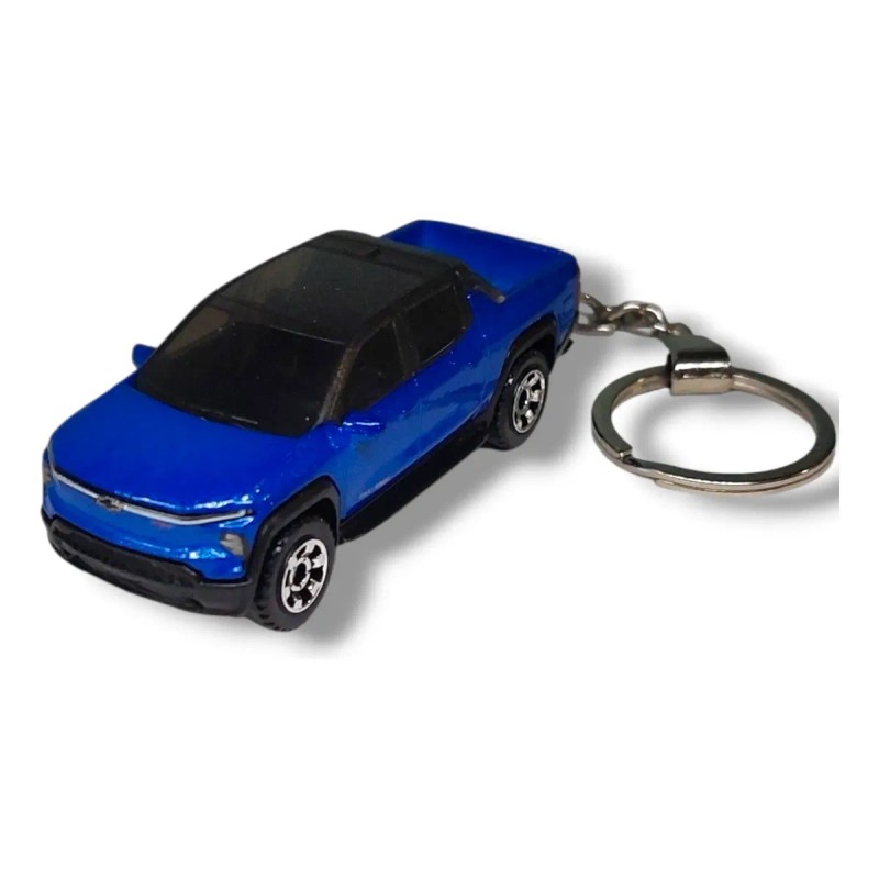 Llavero Metal Matchbox Chevy Silverado 2024 Original Azul