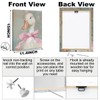 Cute Duck with Pink Bow Framed Art Paintings Wall Decor