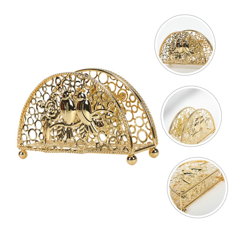 Ciieeo Elegant Metal Napkin Holder Decorative Tissue Dispenser for Kitchen