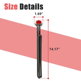 SP10869PH Screw-In 240-Volt 5500-Watt Electric Water Heater Element Replacement for Rheem Water Heater Element, Hot Water Heater Heating Element Replacement Parts for Rheem