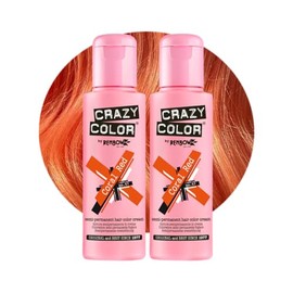 Crazy Color Vibrant Coral Red Semi-Permanent Duo Hair Dye. Highly Pigmented Copper Conditioning & Oil Nourishing Vegan Formula | No Bleach or Ammonia | 200ml