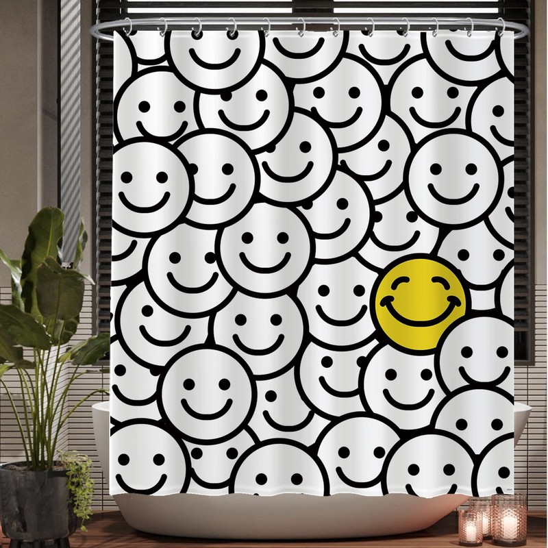 Ulticool - Smiley Smiley Shower Curtain - 180 x 200