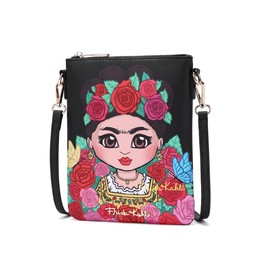 Frida Kahlo ANIMATED ARTWORK SIMPLE CROSSBODY - BLACK