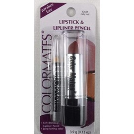 COLORMATES Lipstick & Lipliner Ruby Red (pack of 8)
