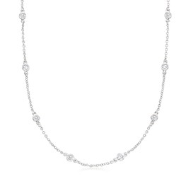 Ross-Simons 1.00 ct. t.w. CZ Necklace in Sterling Silver. 18 inches