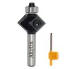 AKYLIN Reversible Plate Chamfer Cutter 8 mm Shank, 4-Sided Interchangeable
