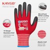 Safety Work Gloves MicroFoam Nitrile Coated-12 Pairs,KAYGO KG18NB,Seamless Knit Nylon