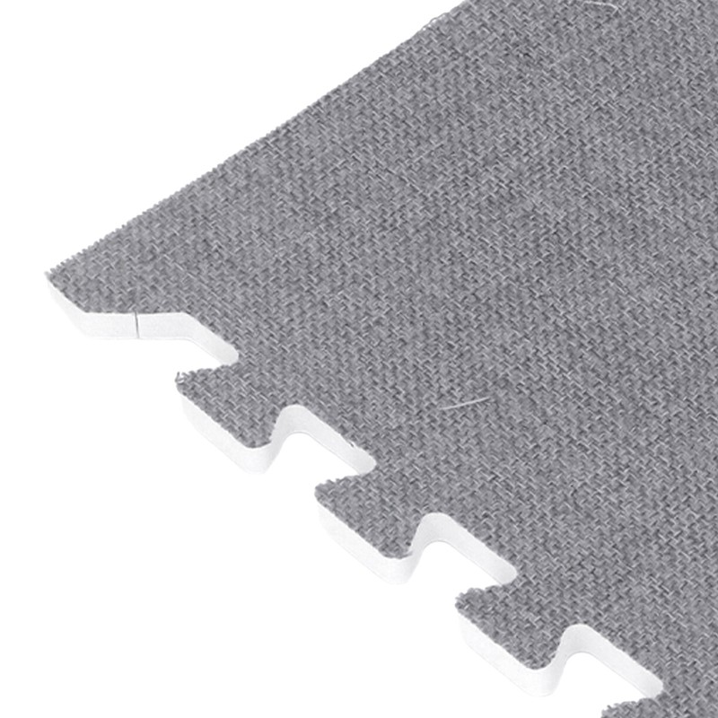 10pcs Cotton Linen Interlocking Carpet Tiles Anti Slip Floor Protection