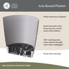 The HC Companies Aria Round Self-Watering Pot - Lightweight Plastic